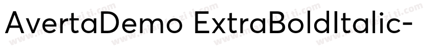 AvertaDemo ExtraBoldItalic字体转换